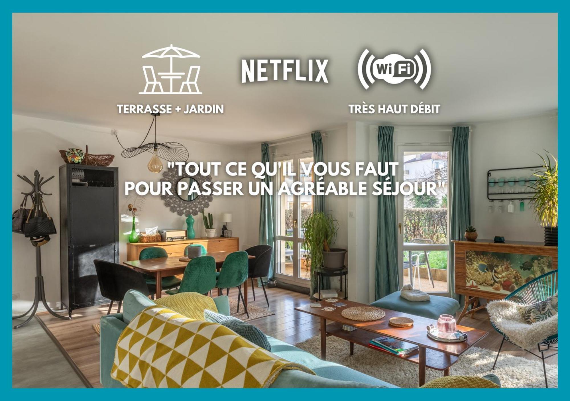 Apartment T3 Ideal Famille & Pros, Calme, Parking, Jardin Besançon