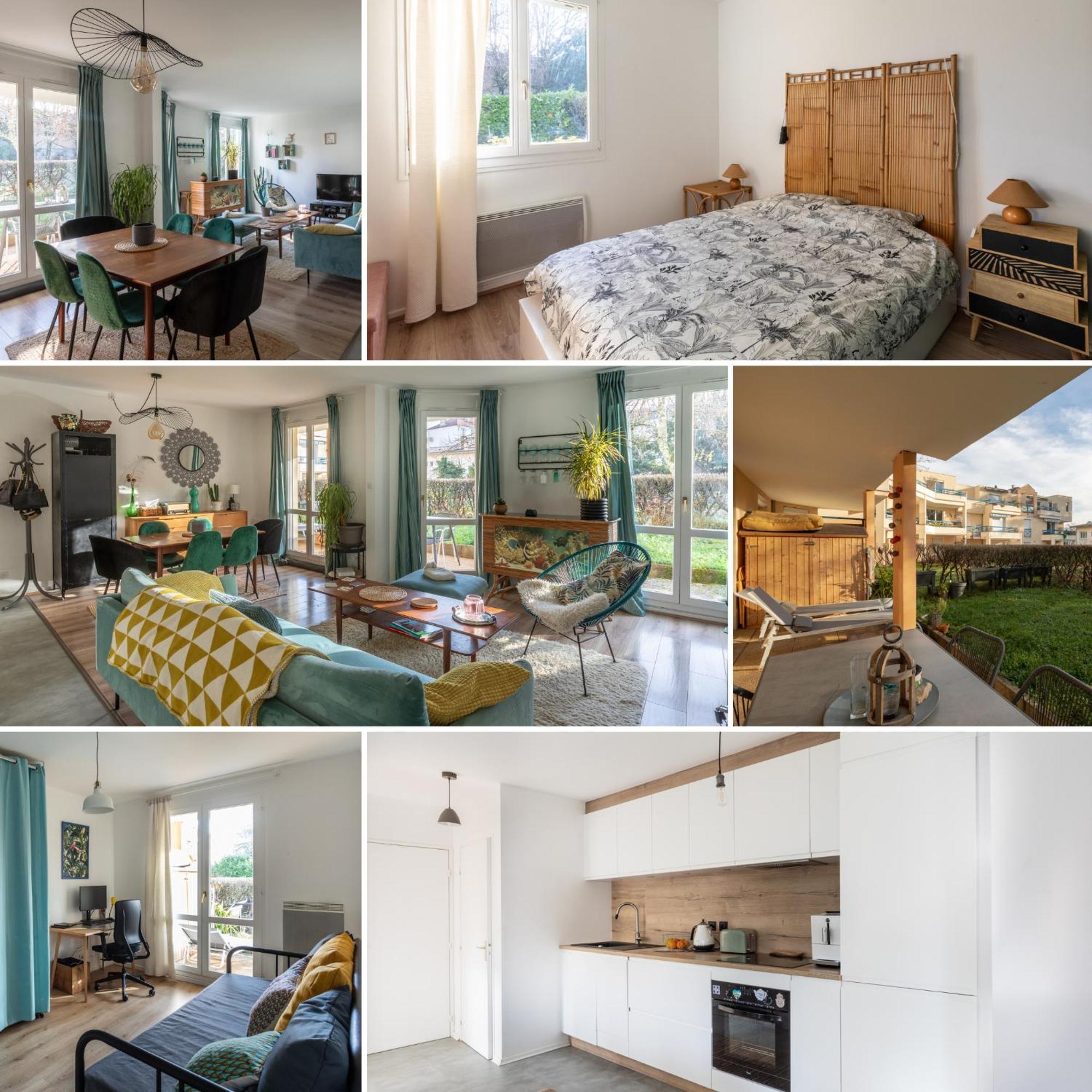T3 Ideal Famille & Pros, Calme, Parking, Jardin Apartment *